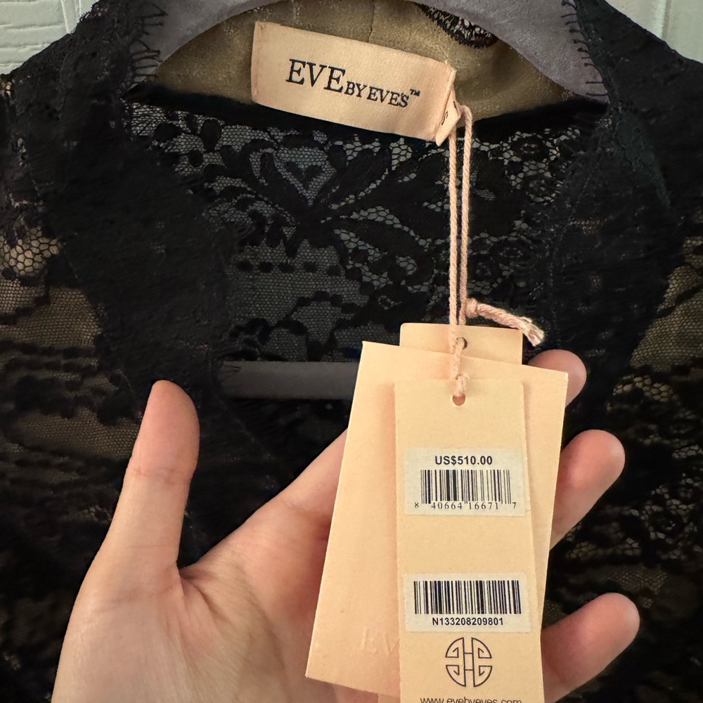 Black Lace Women's Top - Picture 3 of 3